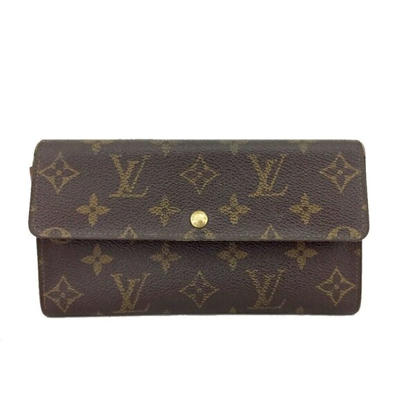 100% Authentic Louis Vuitton Monogram Portefeiulle Sarah Long Bifold Wallet - Picture 1 of 8